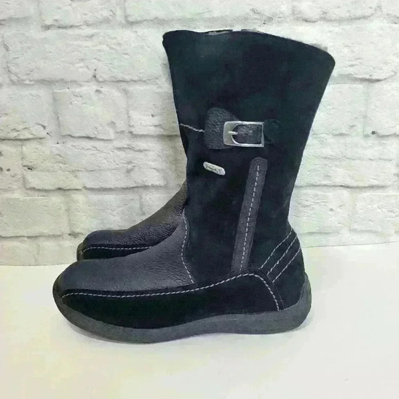 Pajar Genuine Shearling Lining Black Boots Sz 9 - Picture 3 of 15